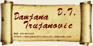 Damjana Trujanović vizit kartica